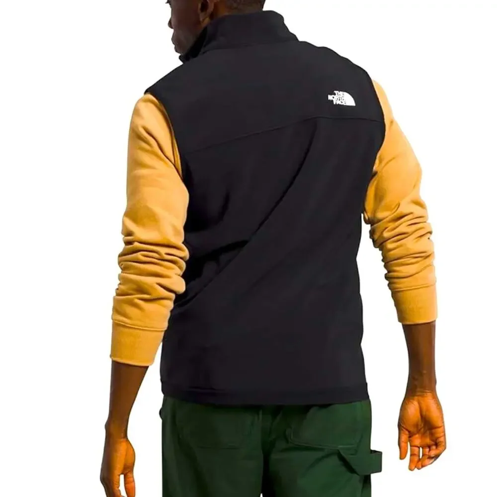 The North Face Black Vest with Yellow W Logo